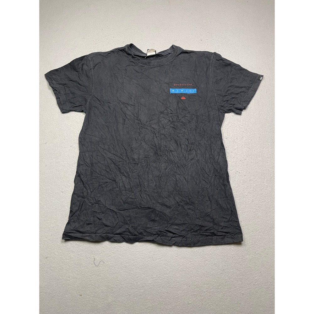 Quiksilver T Shirt Cotton Black Hawaii Graphic Large Mens